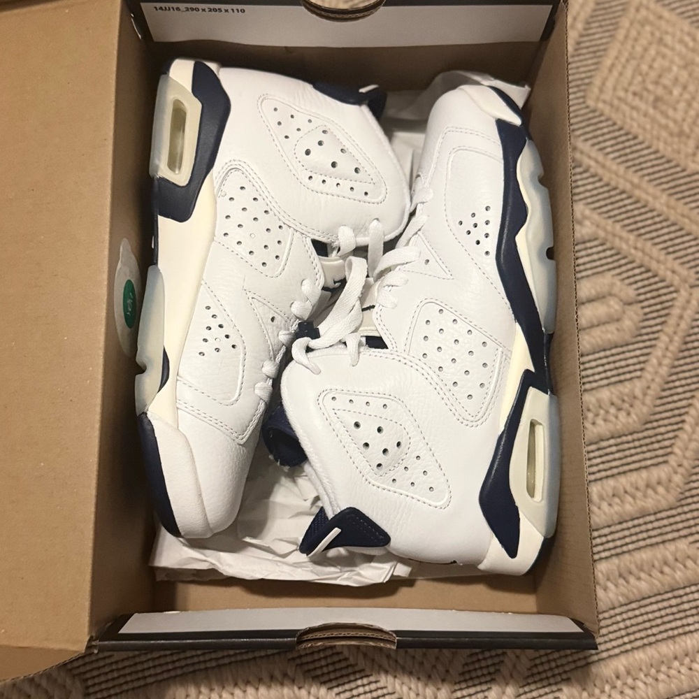 White and Navy Sneakers
